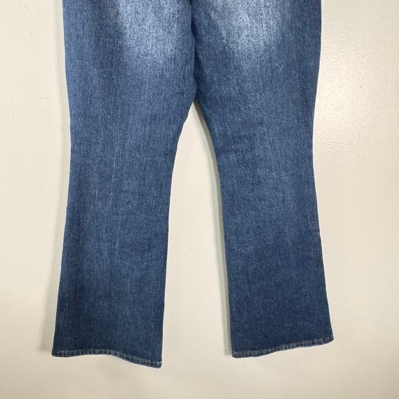 Good American Women's Blue Stretch Mid Rise Cotton Bootcut Jeans Size 2/26 - Picture 6 of 10